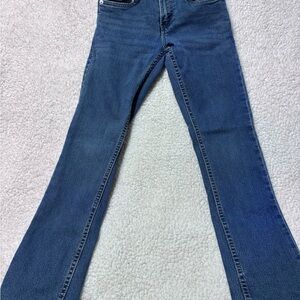 Levi's Women's Flared Jeans - Dark Blue Denim